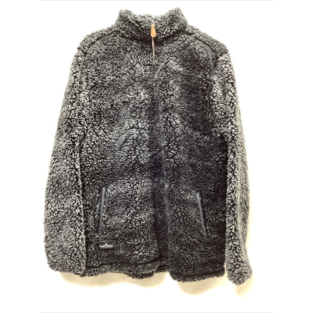 SIMPLY Southern Women XXL 1/4 Zip Gray Sherpa FUR Fleece Pullover Sweater Jacket
